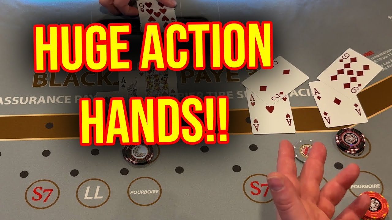 CRAZY ACTION FREE BET BLACKJACK!! SMASHING THE SIDE BETS!! #blackjack #casino #poker