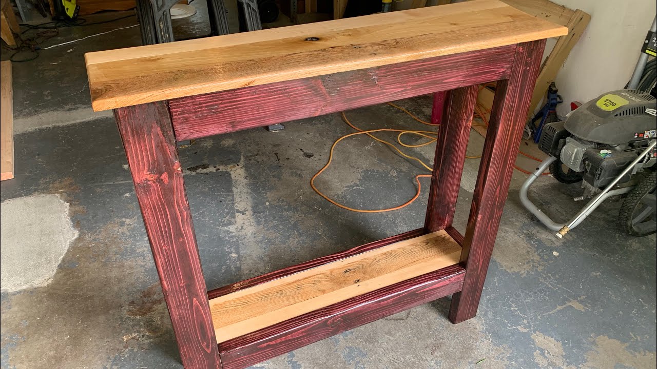 DIY Pallet Wood Console Table — Entry Way Table — Mesa de Recibidor