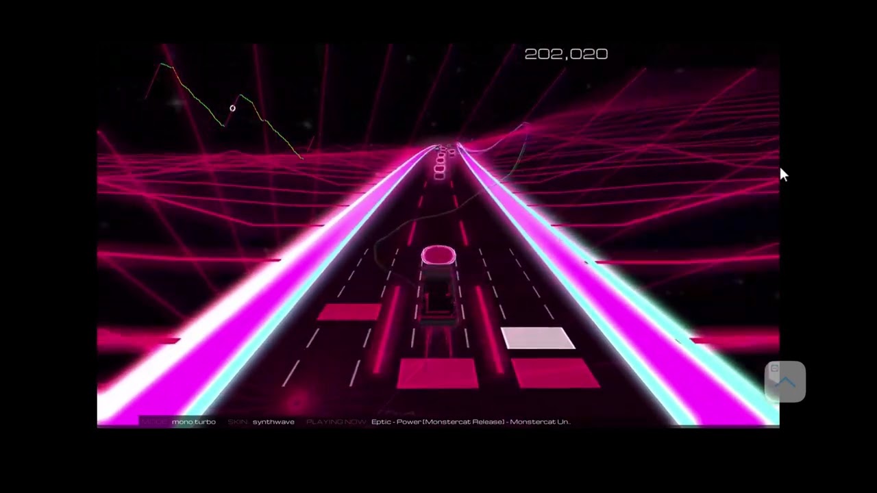 Audiosurf 2 Ep. 3687: Eptic - Power. 385K score. Mono Turbo.