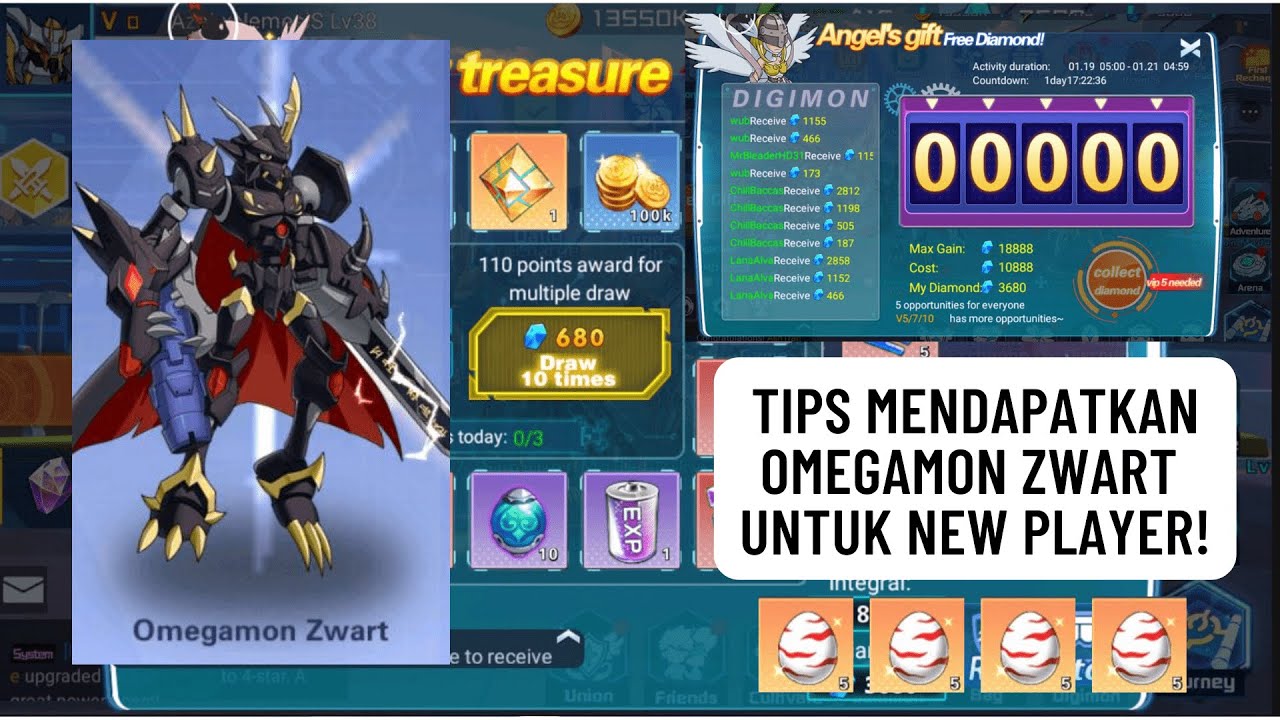 🦕🦕 TIPS JITU MENDAPATKAN LIMITED DIGIMON OMEGAMON ZWART UNTUK NEW PLAYER - D&M BATTLE JOURNEY