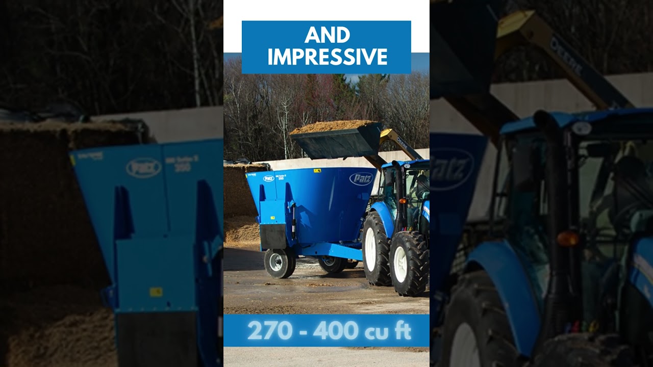 Patz 800 Series II Trailer Vertical Mixer:  The Small Herd Feed Chore Master.