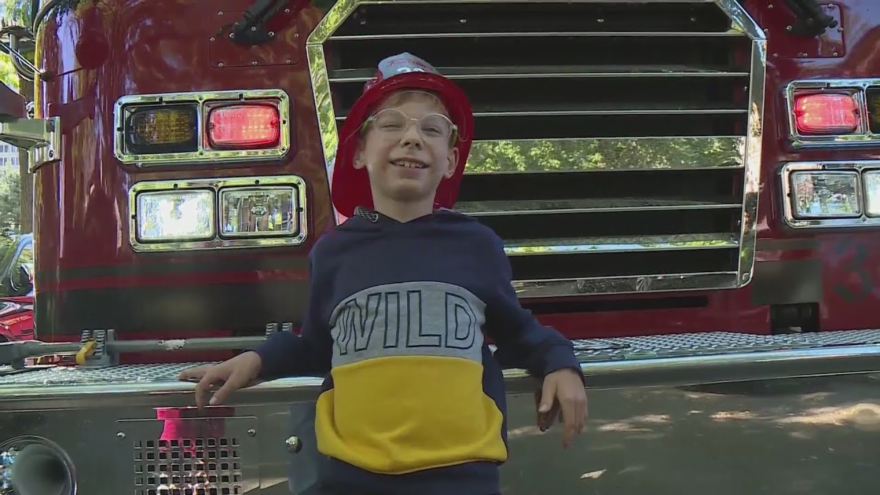 Clayton firefighters surprise Ukrainian refugee with a special birthday gift
