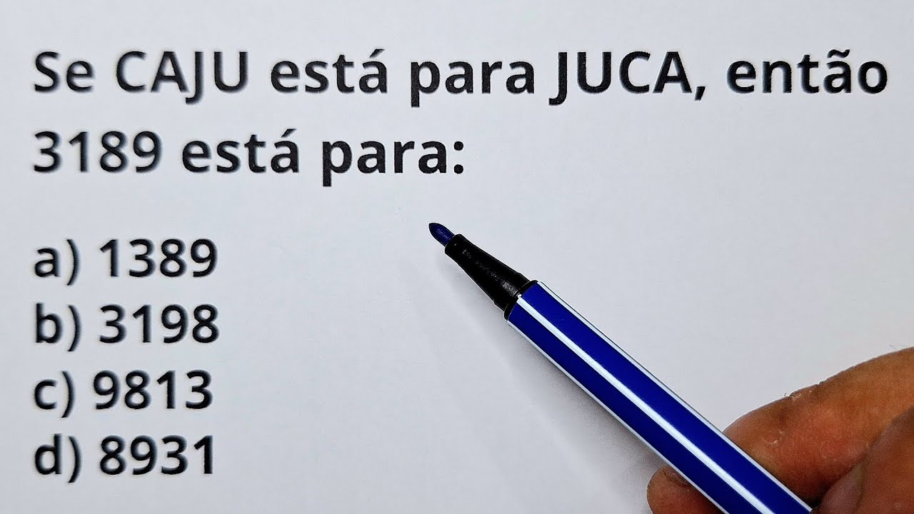 4 QUESTÕES DE RACIOCÍNIO LÓGICO - Nível 1 - Prof.Marcelo