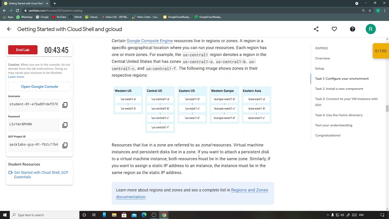 Getting Started with Cloud Shell and gcloud | Qwiklabs [GSP002]