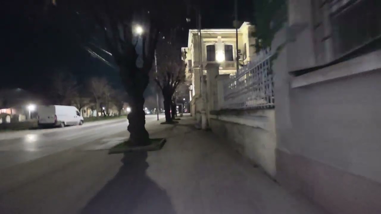 POV E-Scooter Night Ride | Javor Trade Center to Black Bridge Roundabout – Bitola 🇲🇰