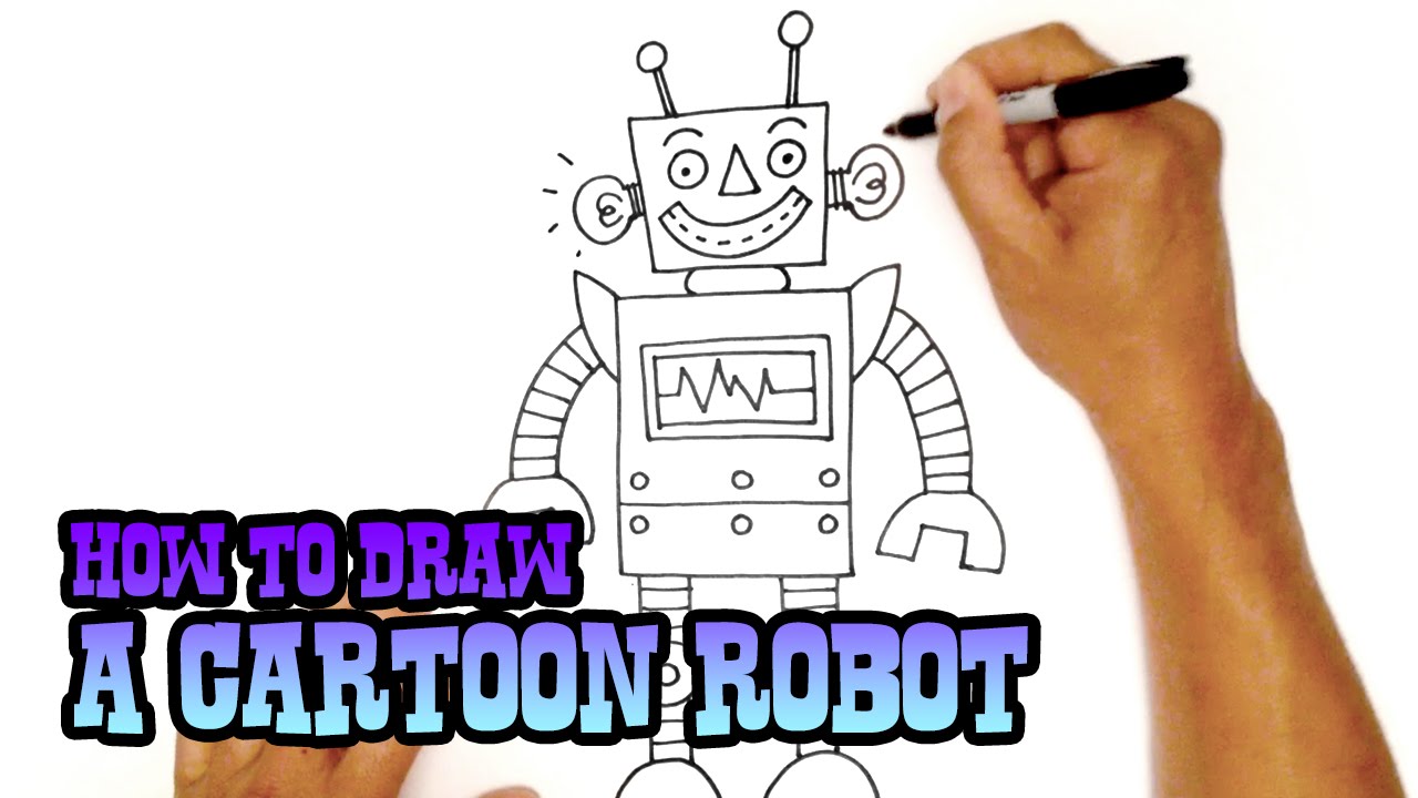 How to Draw a Cartoon Robot from Cartooning4Kids | C4K