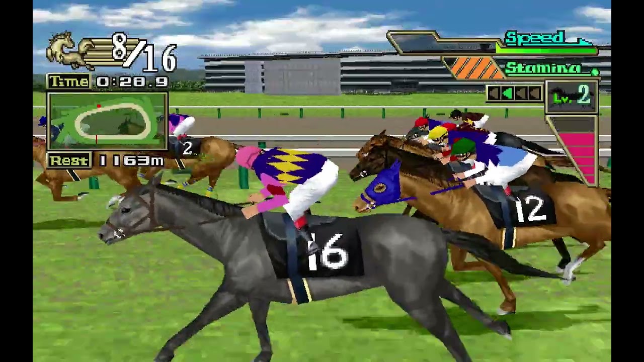PSX GI Jockey 2000 gameplay part1 賽馬遊戲