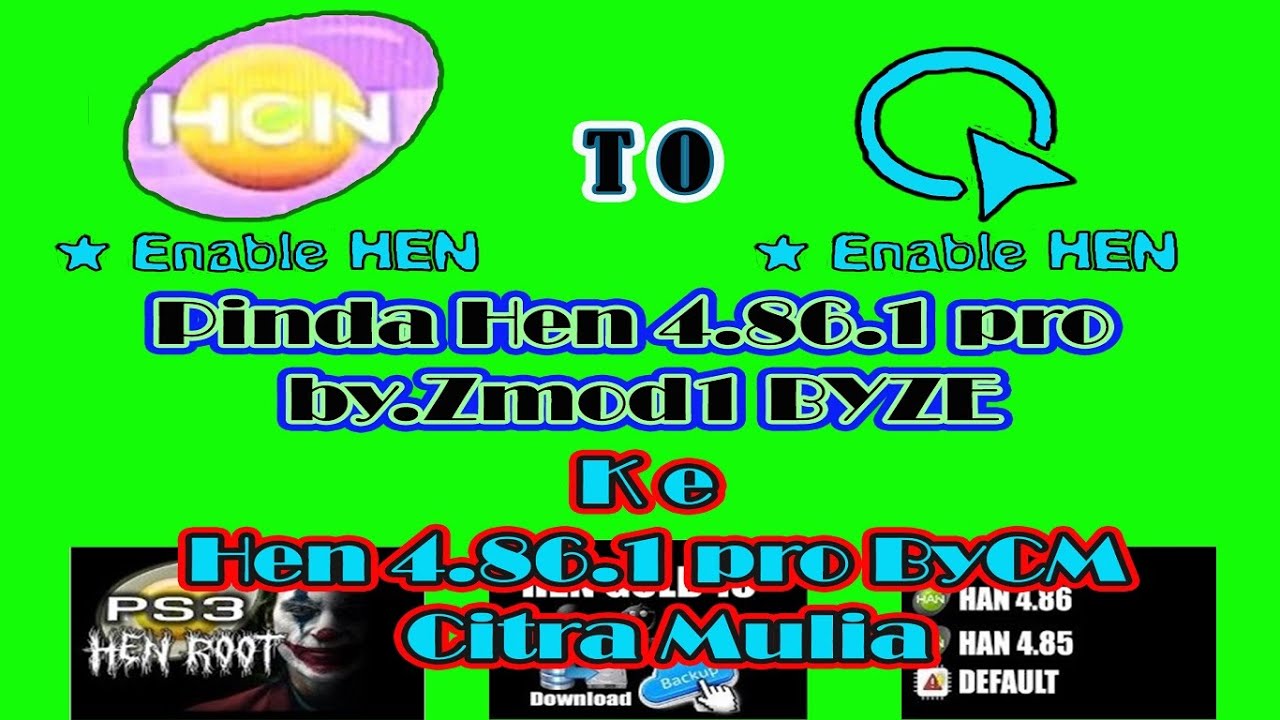 Exchange HEN ZMod1 BYZE to official Citra Mulia 4.86.1 pro