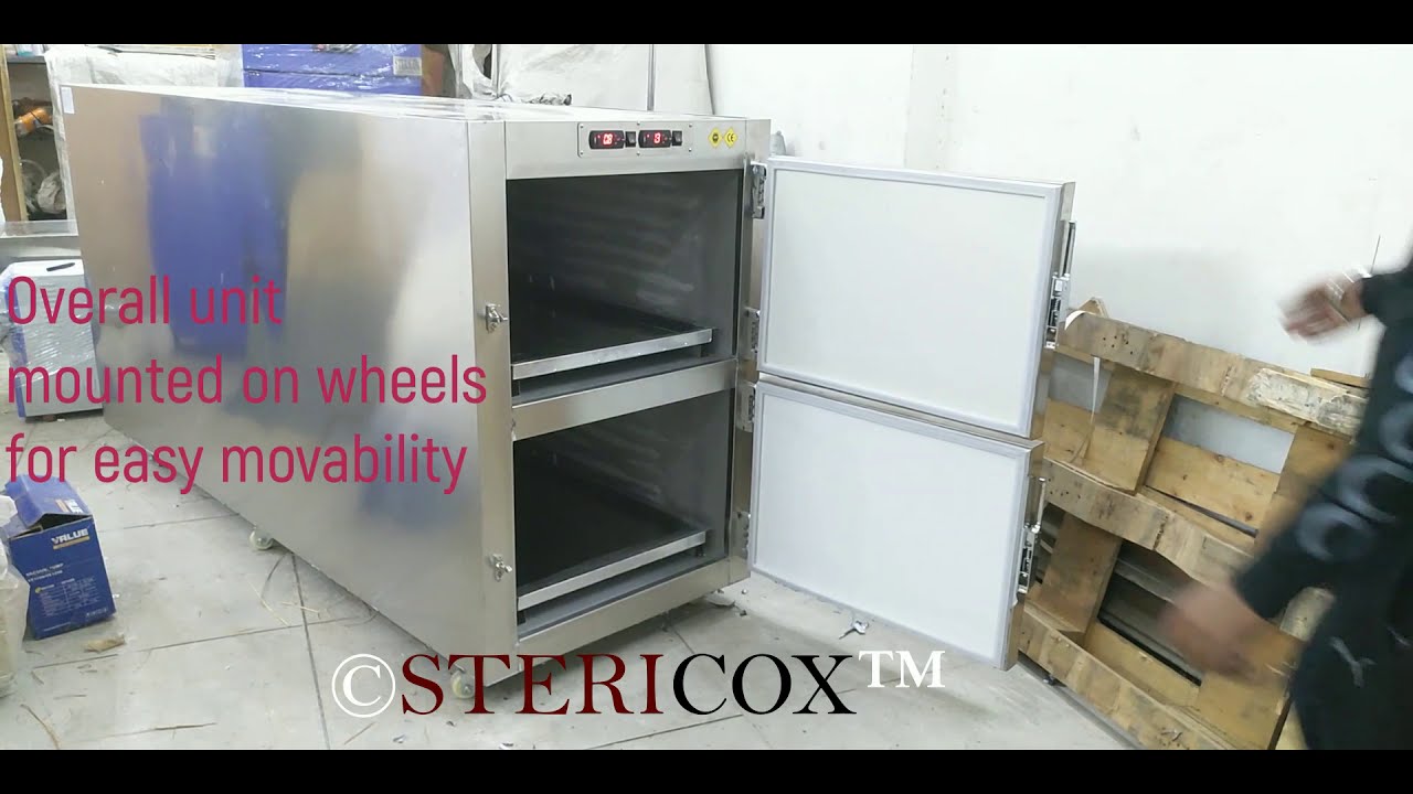Stainless Steel Mortuary Refrigerator Two Bodies