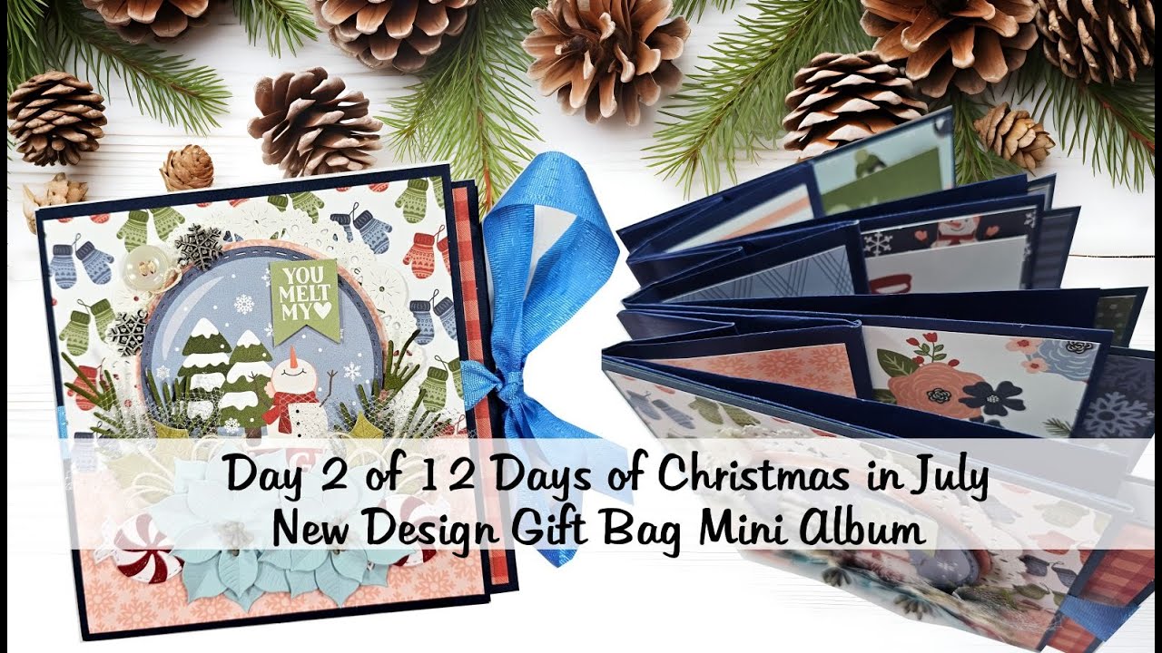 Turn a Plain Bag Into a Festive Mini Album Great for Craft Fairs