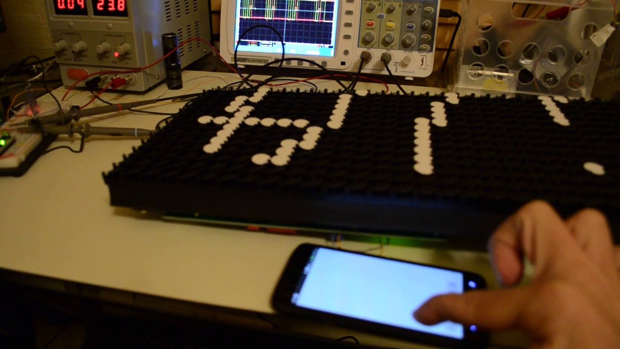 Controlling a flip-disc display from Android over Bluetooth