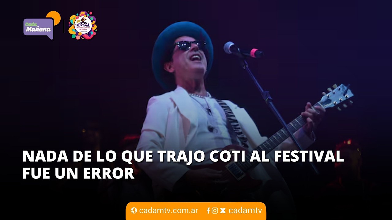NADA DE LO QUE TRAJO COTI AL FESTIVAL FUE UN ERROR
