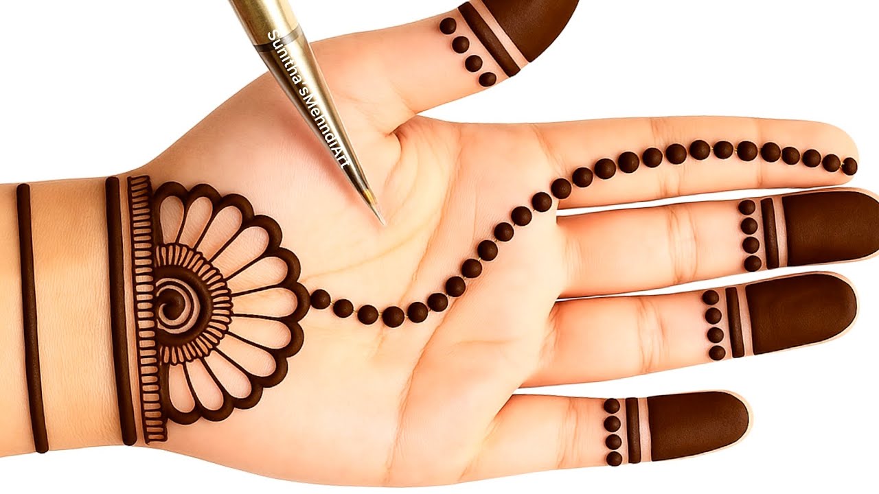 New Latest Dotted Mehndi Design | Easy Simple Front hand Mehndi design | Mehandi ki design | Mehendi