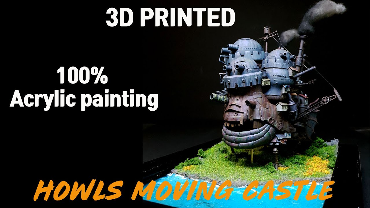 Painting 3D printed Howl's moving castle / 3디 프린트한 하울의 움직이는성 도색하기