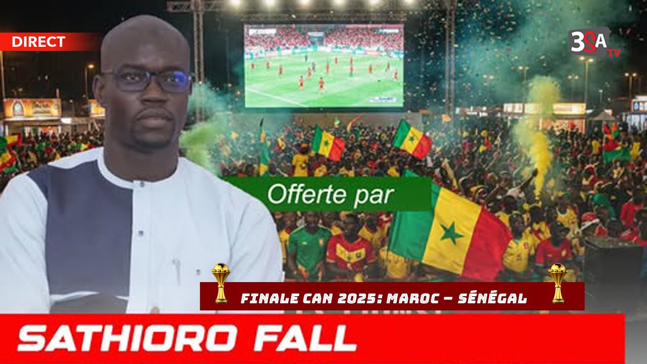 🔴 Finale Maroc vs Sénégal Ambiance de folie à Tivaouane Diack-Sao Fan Zone avec M. Sathioro FALL !