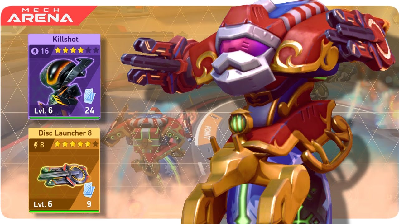 Killshot + Disc Launcher 8  |  Power & Precision! | Mech Arena Gameplay
