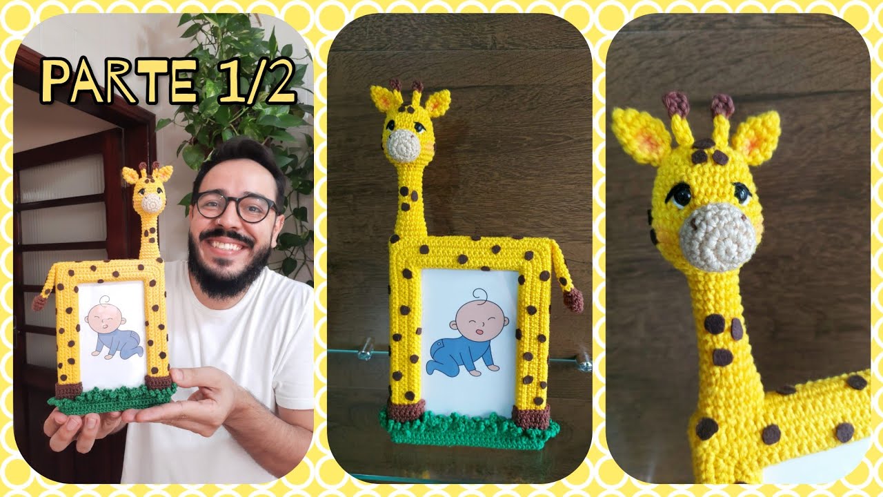 Porta Retrato Girafa Amigurumi Passo a Passo ( Parte 1/2 )