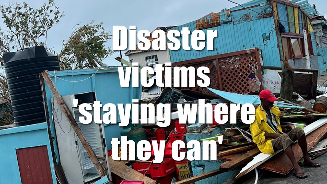 Disaster victims 'staying where they can'