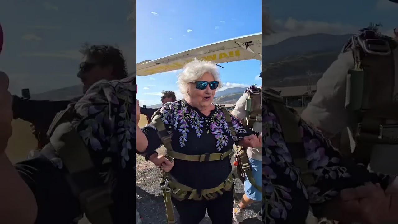 Would your grandma go skydiving #funny #travel #shark #gameshow #comedy