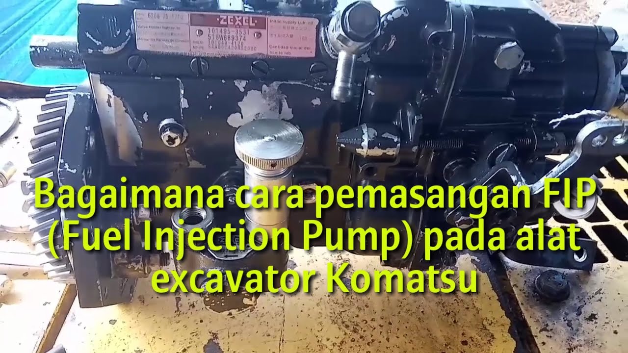 Cara Menentukan Top Timing Fuel Pump, excavator Komatsu