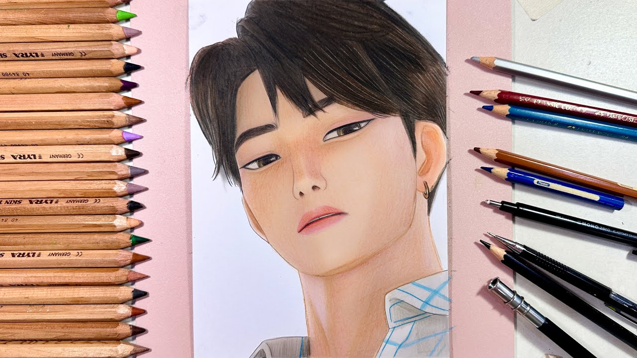 Jinu Saja Boys K-pop Demon Hunters | Speed Drawing Art use Faber Castell