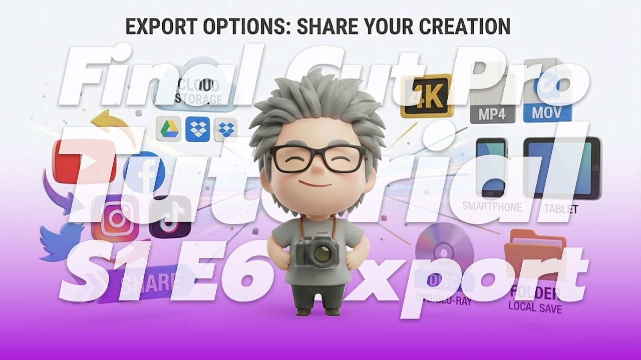 Final Cut Pro Series ตอนที่ 6 : Export (ส่งออกวิดีโอและเทคนิคส่งท้าย)