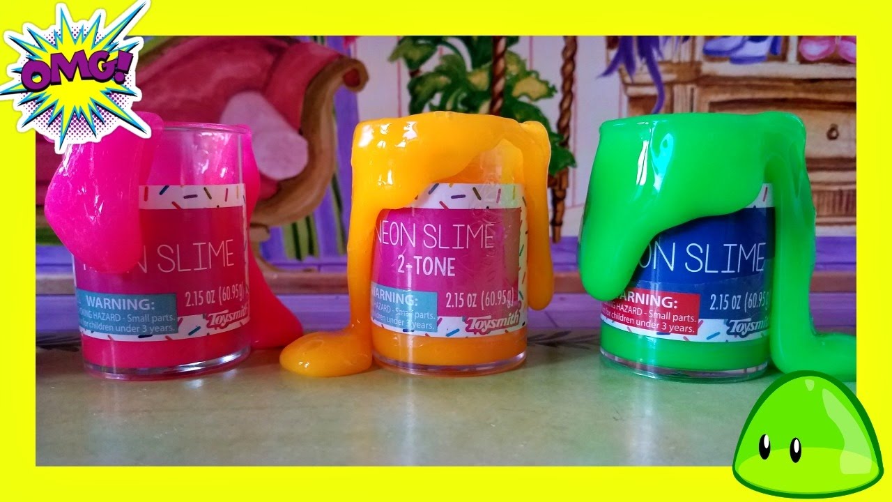 Playing with New Neon Slime from The Target Dollar Section 2017