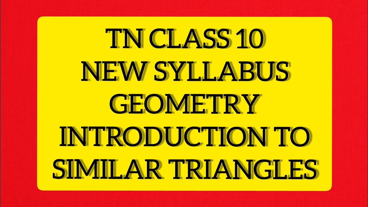 TN Class 10 Introduction to similar triangles