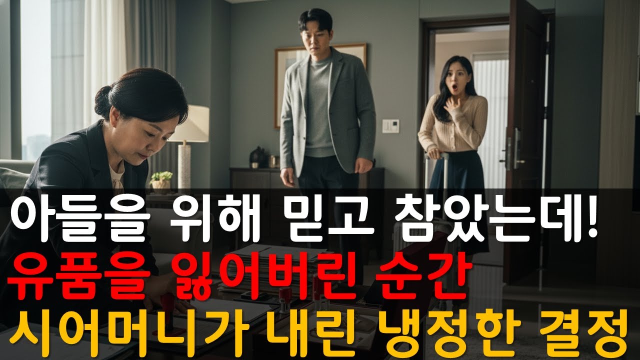 아들을 위해 믿고 참았는데.. 어머니 유품을 하찮게 여겨 잃어버린 순간.. 시어머니가 내린 냉정한 결정! #시니어사연 #오디오사연 #사이다사연 #인생이야기