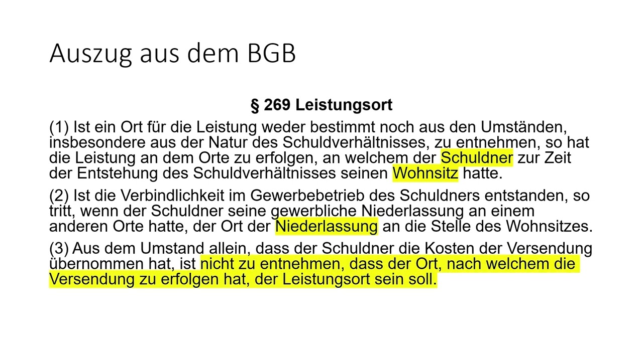 BGB: Holschuld, Schickschuld, Bringschuld - Einfach erklärt (mit Beispielen)