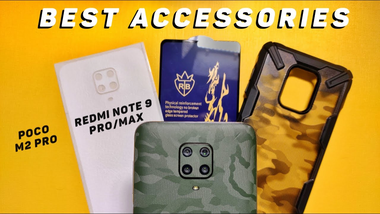 Best Accessories for Redmi Note 9 Pro/Pro Max | Cover, Tempered, Camera Glass, Skins 🔥🔥
