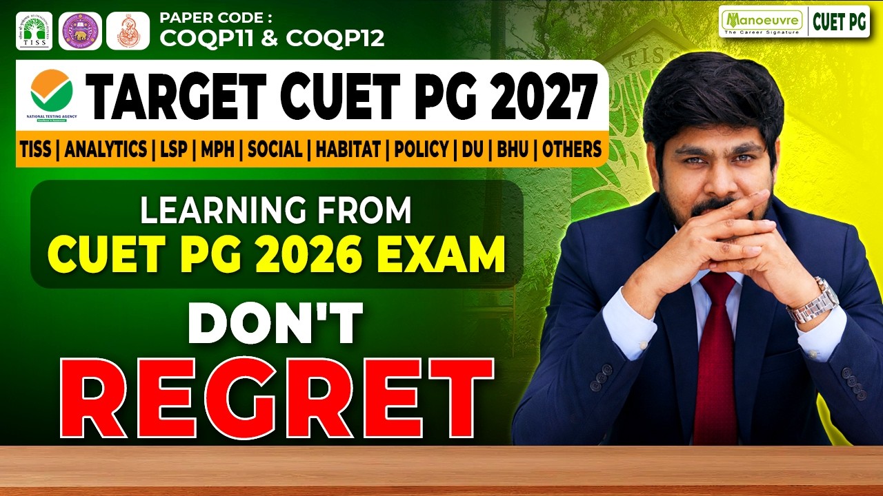 Watch this before you start CUET PG 2027 🔥 | Lessons from CUET PG 2026 | COQP11 & COQP12 Strategy