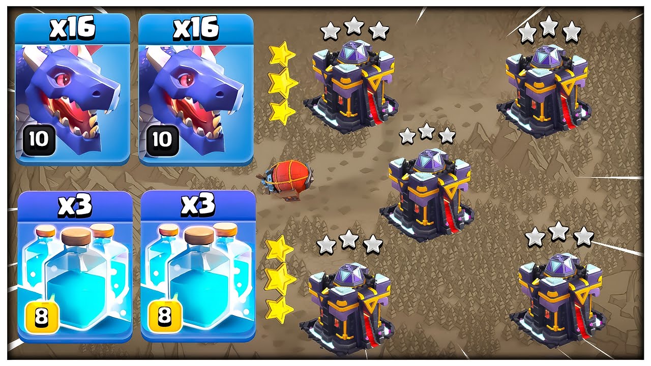 Town Hall 15 Dragon Clone Spam &ndash; Crazy Air Attack Strategy - Clash of Clans