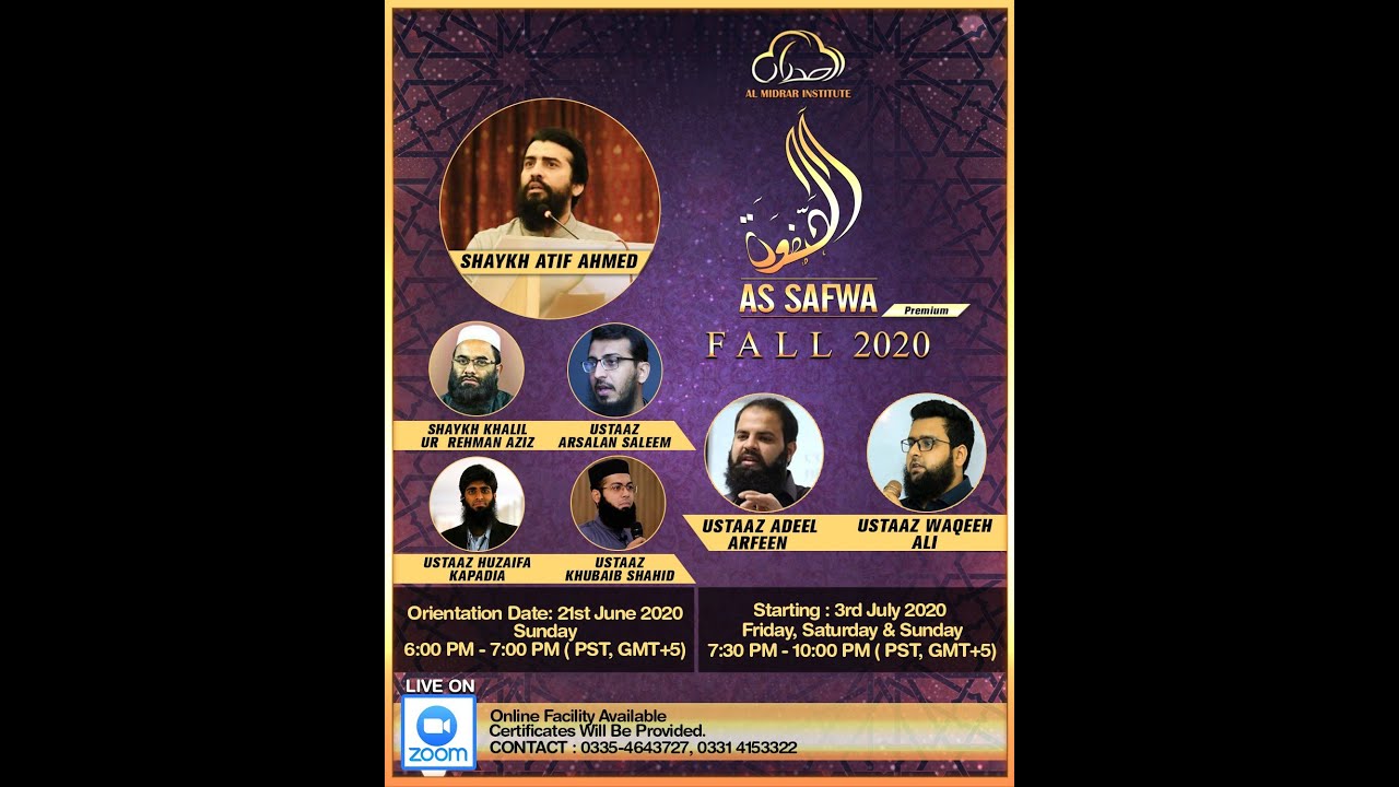 As-Safwa Fall 20 Orientation | Al Midrar Institute