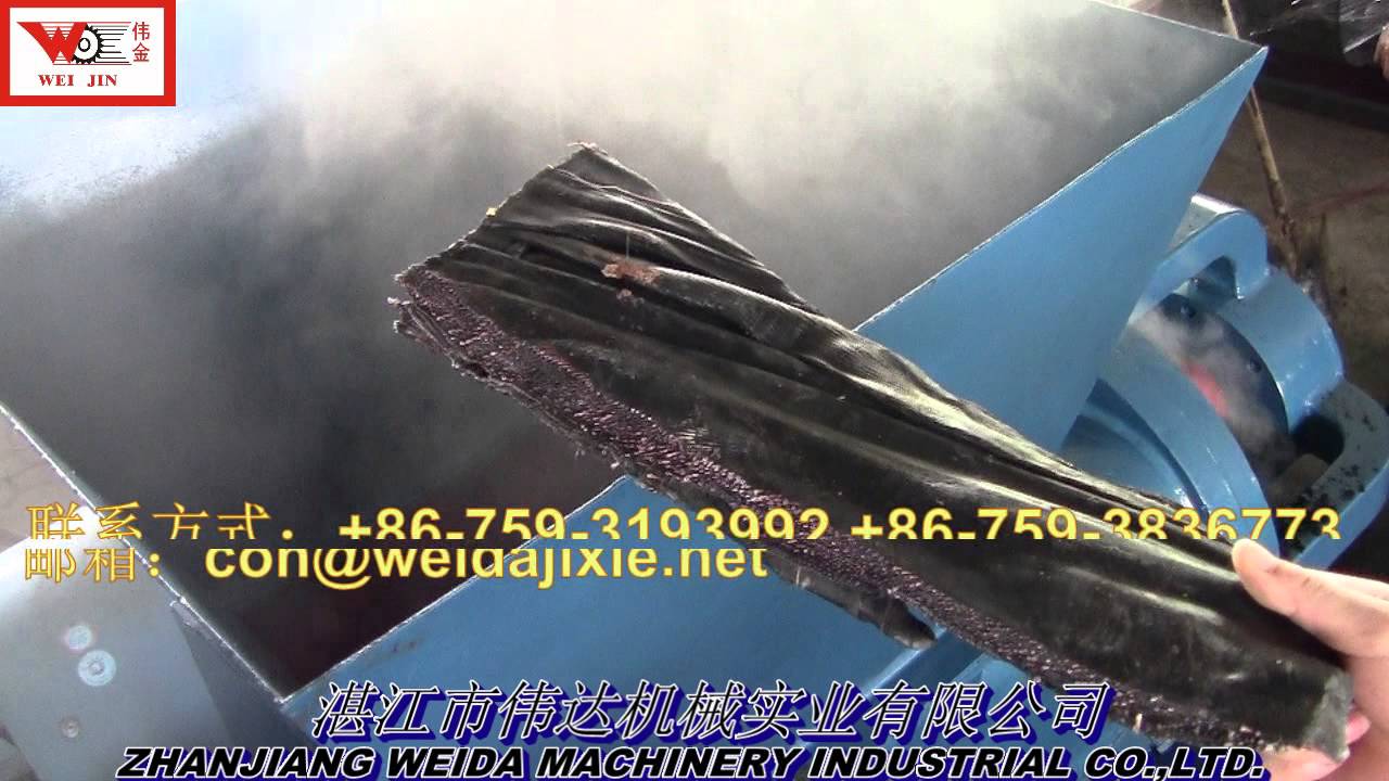 Weida Helix Breaking Machine for crushing tyre cord, cotton conveyor belt