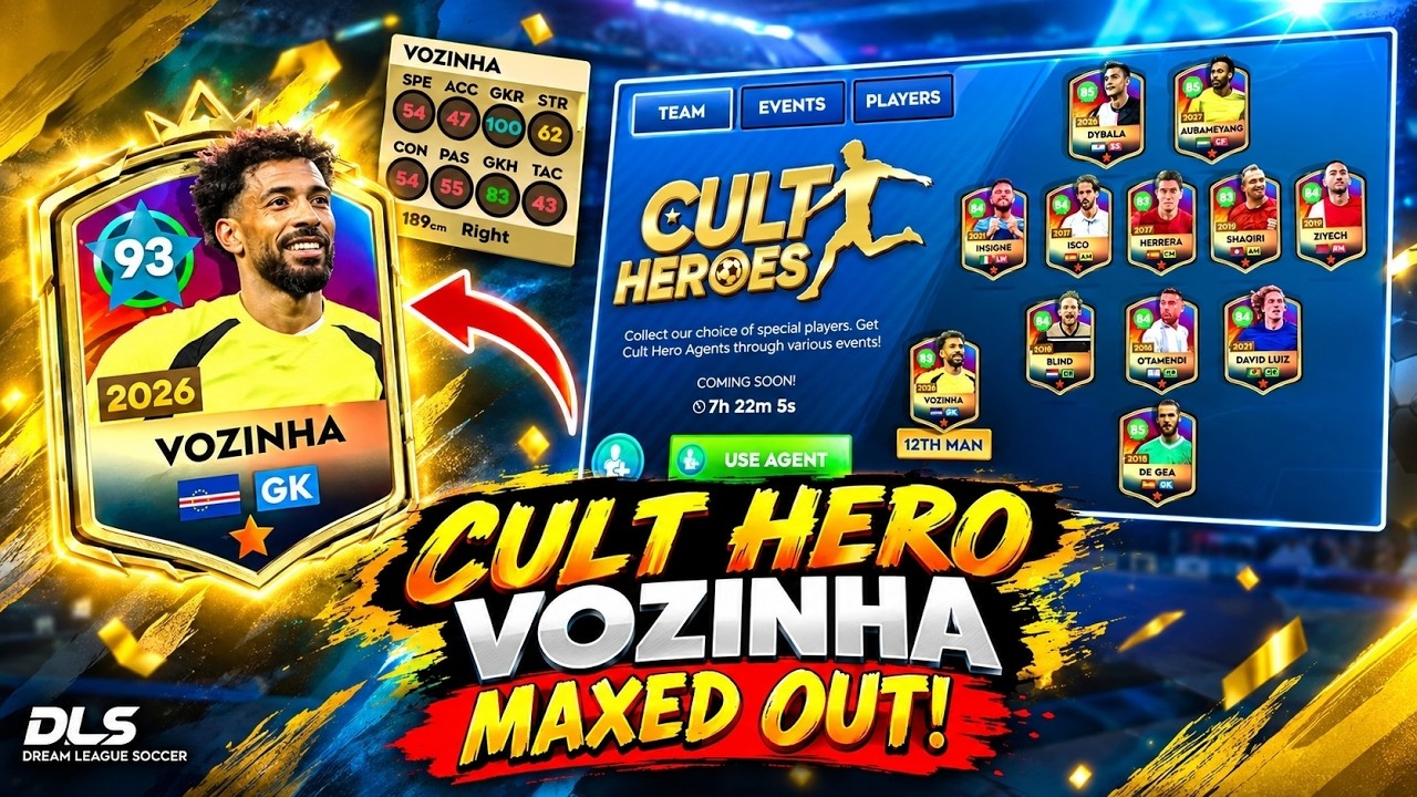 DLS 26 | Cult Hero Vozinha Maxed Out! 🔥 93 Rated GK Max Coaching