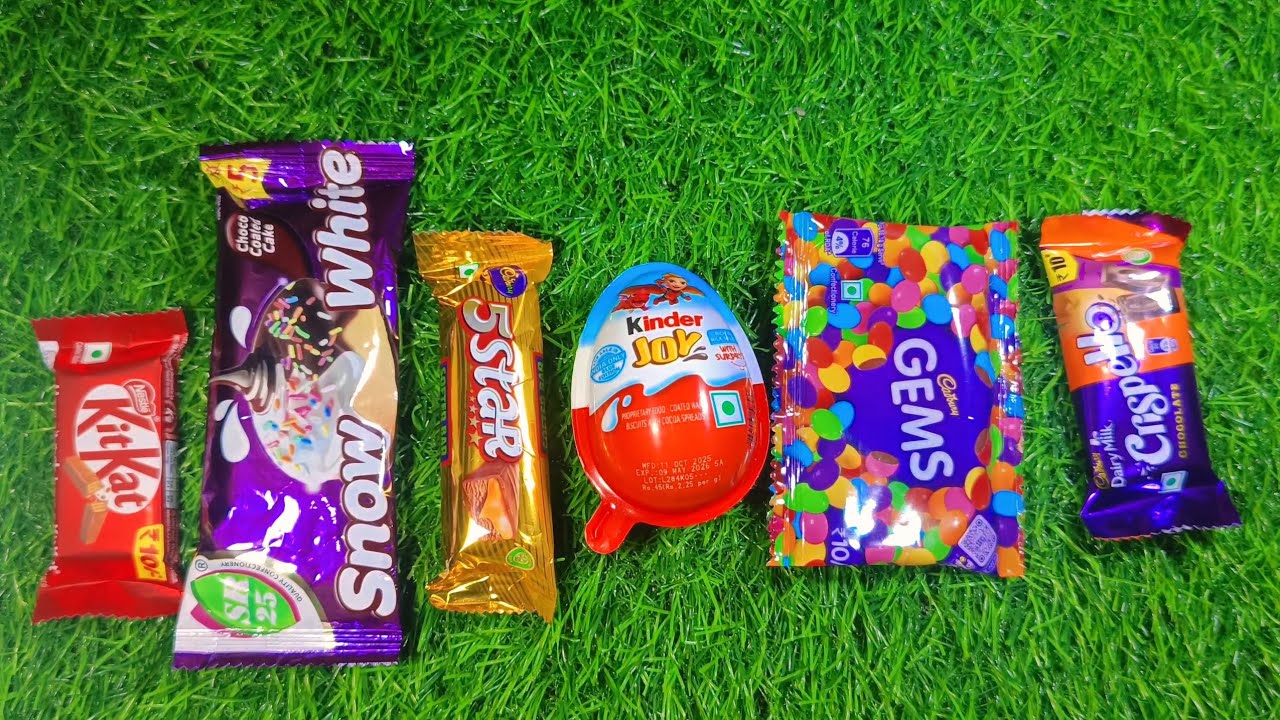 ASMR Some lot's of Candys / Kinder Joy, KitKat aur Chupa Chups Unboxing! Childhood Treats Taste Test