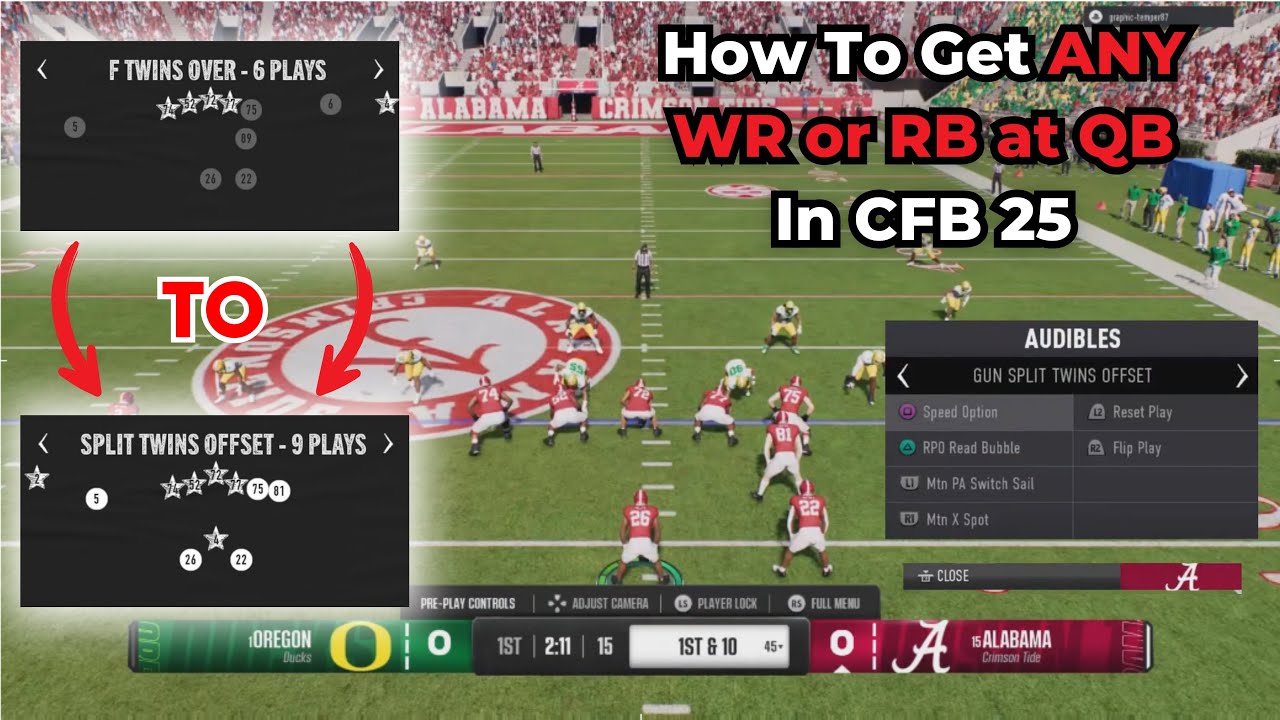 Get ANY WR or RB at QB Using This Scheme in CFB 25! | F Twins Over & Split Twins Offset Scheme |