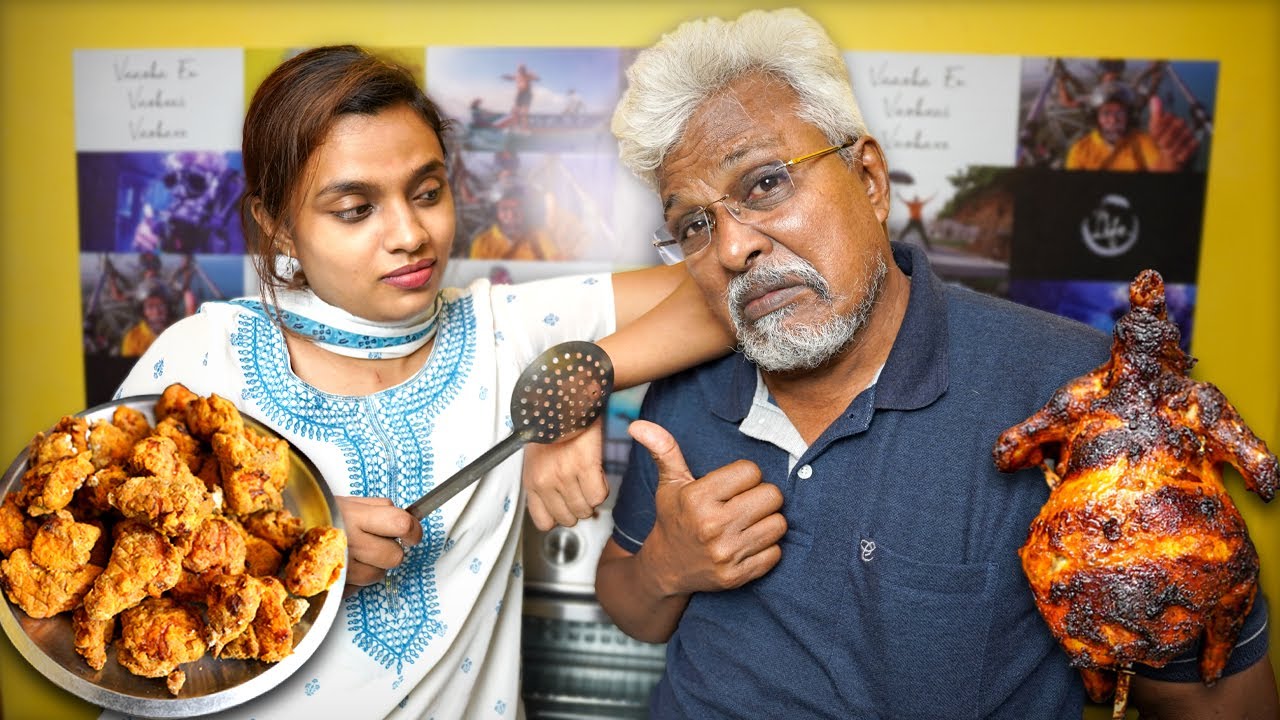 Dad VS Daughter Cooking Challenge! 🔥| grill chicken vs popcorn chicken 🍗| Geek Airocook