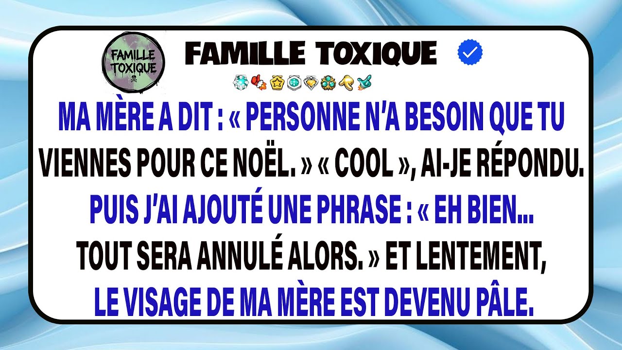 Ma Mère A Dit : « Cette Année, Nous Ne Fêterons Pas Noël Avec Toi » Alors J’ai Répondu Sans Supplier