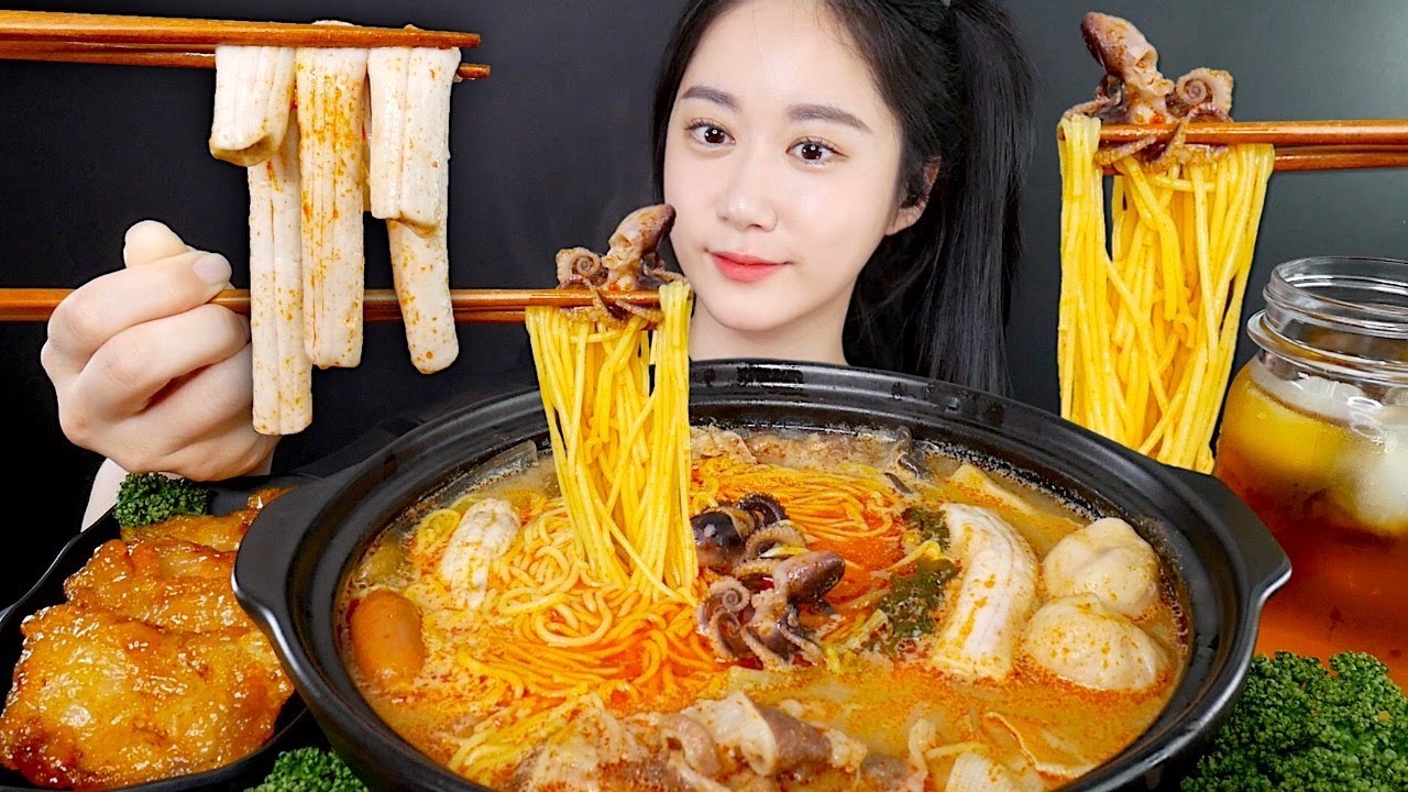 МУКБАНГ Острый Горячий Горшок *Малатан🔥 Кисло-Сладкая Свинина | MUKBANG | АСМР | EATING SHOW