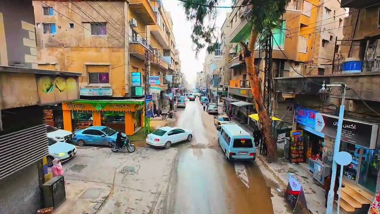 تصوير الشارع الرئيسي في مدينة #التل من المشفى إلى الوادي 