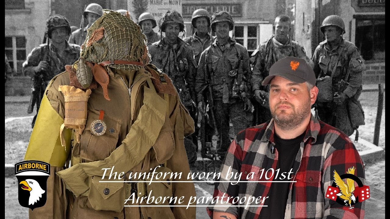 The 101st Airborne Paratrooper equipment for the Normandy jump -  as seen in In Band Of Brothers