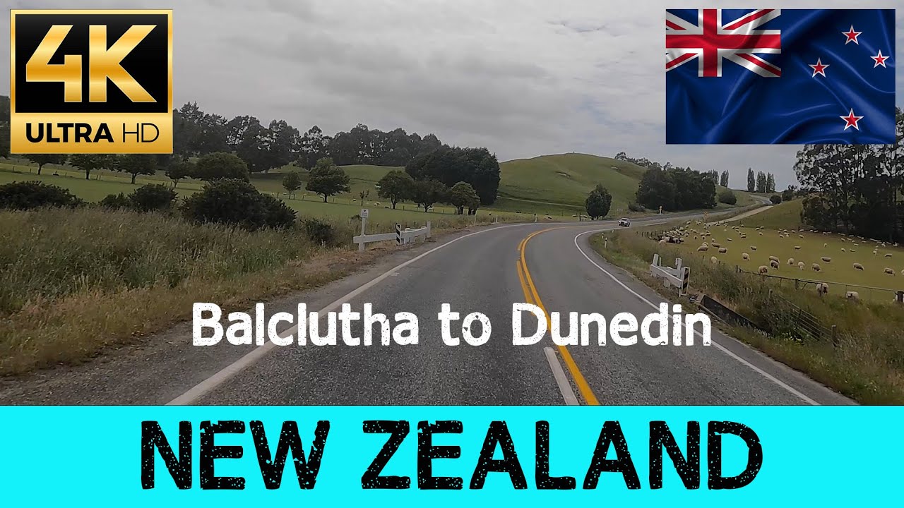 Balclutha to Dunedin, Otago, New Zealand.   4K 60p