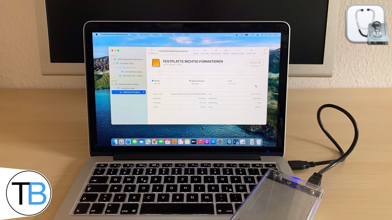 So formatierst du eine Festplatte/USB-Stick unter MacOS! Mac zur&uuml;cksetzen: Festplattendienstprogramm
