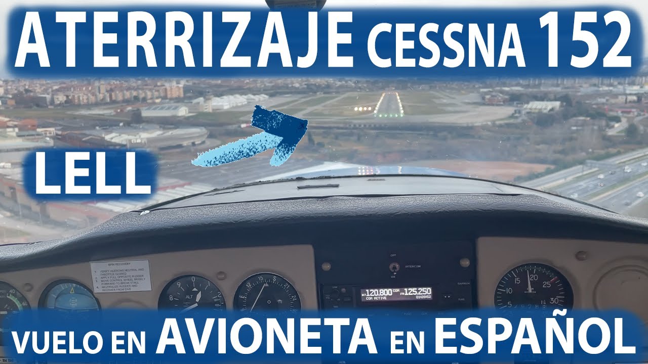 Cessna LANDING в SABADELL, Барселона.