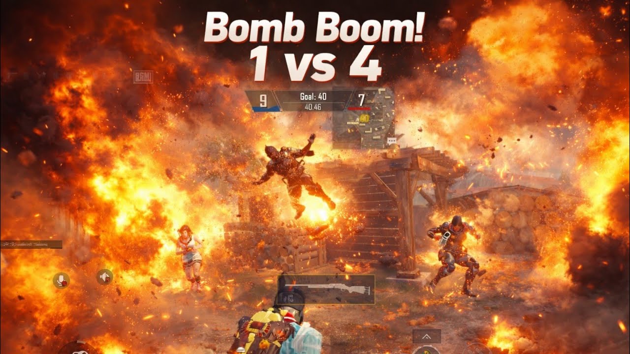 1v4 M24 BGMI PUBG | FULL BAM BOOM 🤯GAMEPLAY BGMI PUBG | 1v4 INSTANT FIGHT BGMI PUBG 