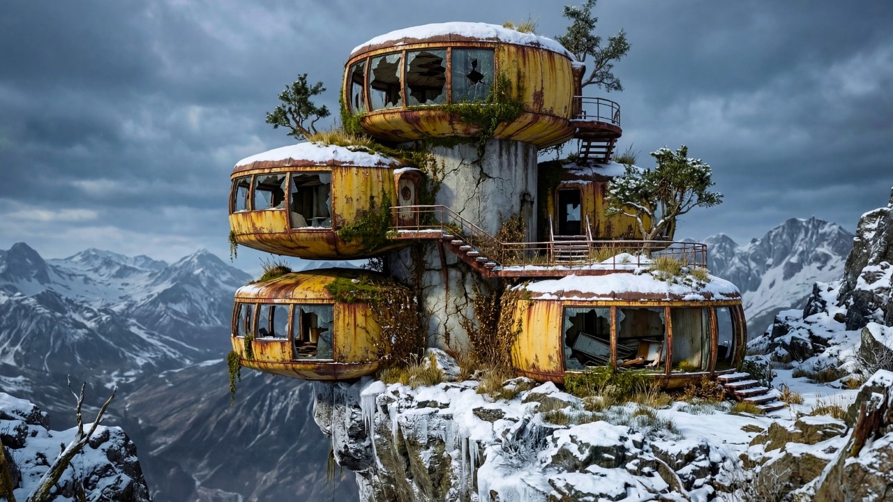 Abandoned UFO House on a Snowy Cliff Into a Dream Home | Full Transformation