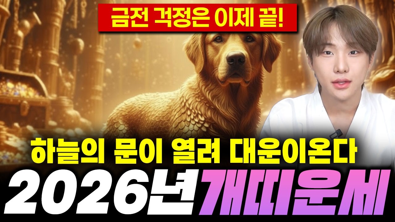 ✨2026년 병오년 개띠운세✨힘들었던 2025년은 끝나고 2026년 초대박나는 운세?! '금전운','귀인운' 개띠운세 /대박58년생 70년생 82년생 94년생 개띠운세