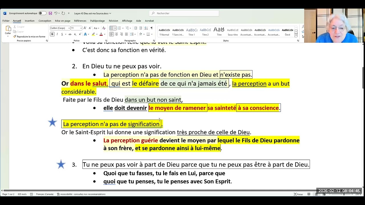 971-Dieu est ma Source. Je ne peux pas voir à part de Lui. L.43.